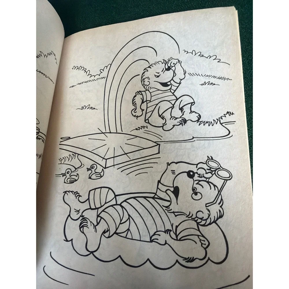Vintage 1991 Berenstain Bears All Through the Year Giant Coloring Book Golden